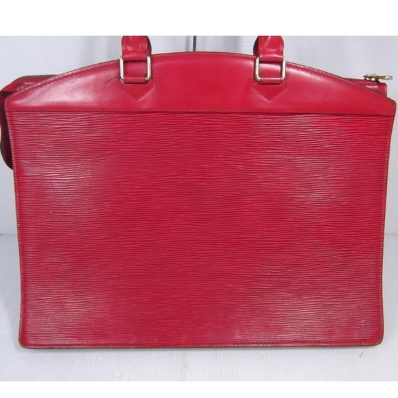 Authentic Louis Vuitton Rivera Satchel Bag Red EPI - Picture 2 of 8